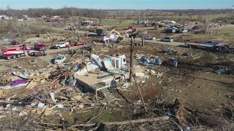 Watch: Drone footage captures Kentucky explosion damage 